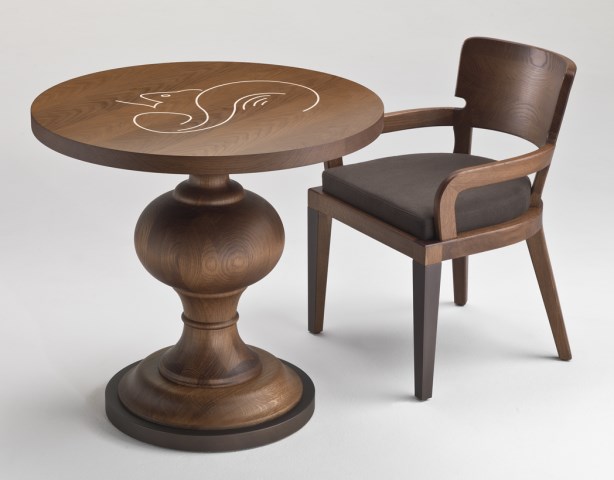 Metal Edge Square Table